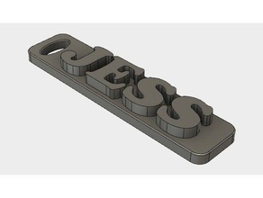 jess trousseau de clés porte-clés 3d print model - Mito3D