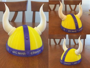 minnesota vikings trophy helmet horns nfc north champs 2017 sport & outdoors horn 3d print model - Mito3D
