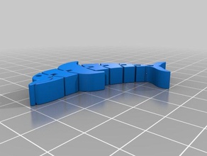 flexi Yunus Anahtarlık 3d print model - Mito3D