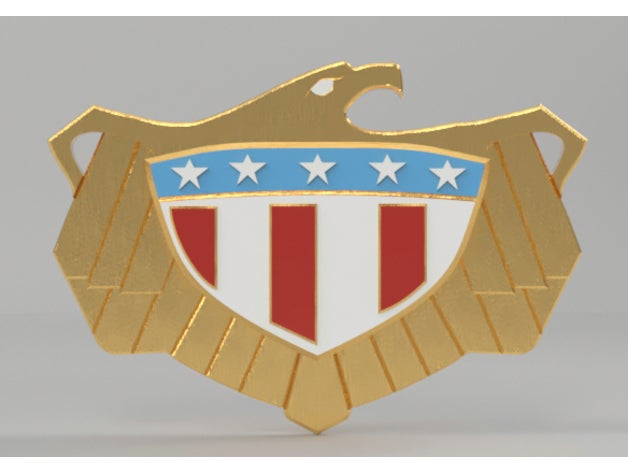 juez dredd estilo de cómic insignia props 3D print model - Mito3D