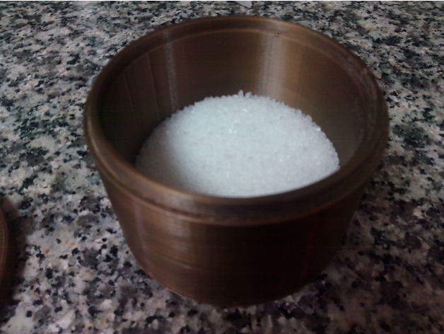 tarro y tapa para sal o cualquier otro cosa del frasco de sal, nada más cocina comedor 3D print model - Mito3D
