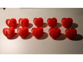 kalpleri mektupları sanat kalp mektuplar 3d print model - Mito3D