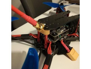 iflight ix5 strider pigtail mount hobby copter fpv fpvracing pkelectronics quadcopter sma 3d print model - Mito3D
