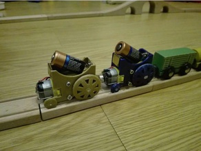 simple ikea brio railroad self-moving locomotive mechanical toys 3d print model - Mito3D