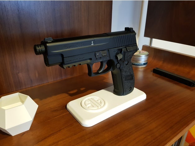 sig sauer p226 177 pellet gun stand sport & outdoors display pistol 3D print model - Mito3D