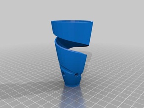 spirale vase porte-stylo bureau de 3d print model - Mito3D