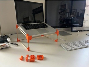 accessoires variable macbook stand computer 3d print model - Mito3D