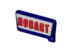 hobart logo porte-clés les signes et logos 3d print model - Mito3D