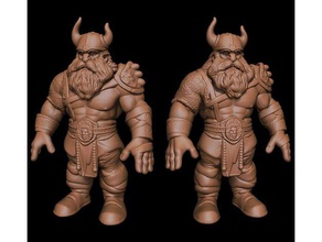 viking bruta las esculturas art figura hombre escultura de juguete 3d print model - Mito3D