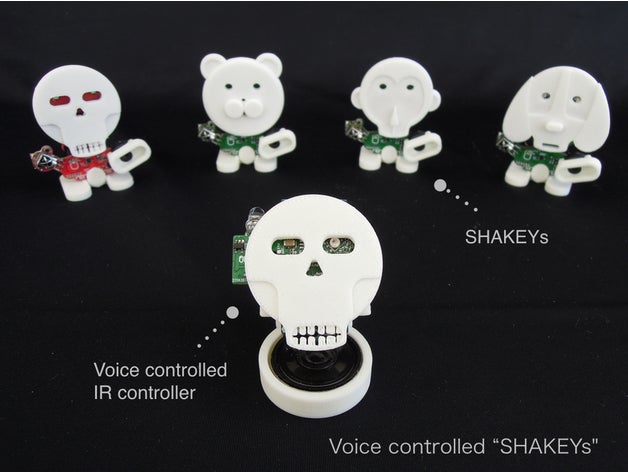 sprachgesteuerte shakeys in der Robotik arduino Roboter klein voice control 3D print model - Mito3D