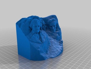 pixelated mount rushmoore buildings & structures 3d print model - Mito3D