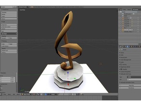 fora os gráficos prêmio de música sims 4 esculturas a troféu 3d print model - Mito3D