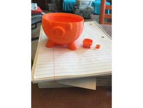 piggy bowl containers piggybank 3d print model - Mito3D