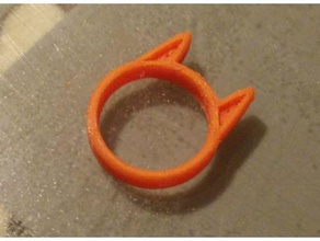 cat ring anéis kitty anel 3d print model - Mito3D