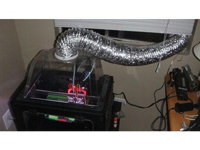replicator 2x 2 fume hood 3d printer accessories extractor replicator2 upgrade 3d print model - Mito3D