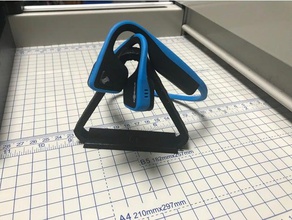 trekz de titanio auricular bluetooth titular organización los auriculares pie 3d print model - Mito3D