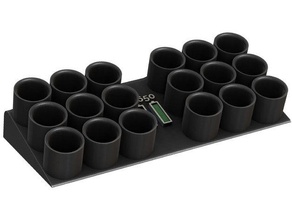 aa battery tray organizer holder tool holders & boxes 3d print model - Mito3D