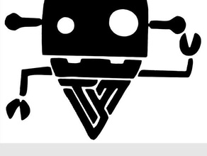 tevo droid logotipo archivo svg signos y logotipos fusion360 pequeño monstruo 3d print model - Mito3D