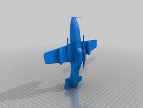 p - 51 mustang 3d baskı 3d print model - Mito3D