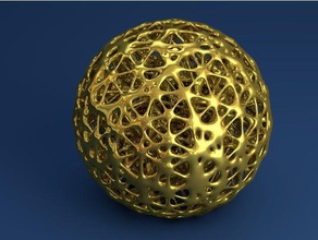 bone like structure sphere decor 3d voronoi 3d print model - Mito3D