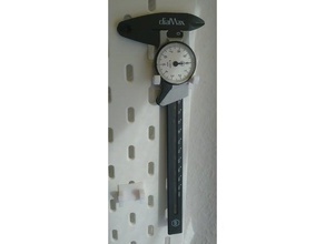 ikea skadis caliper holder wiha dialmax tool holders & boxes dial 3d print model - Mito3D