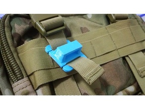 strap holder base replacement parts bag clip customizable molle system walkie-talkie 3d print model - Mito3D