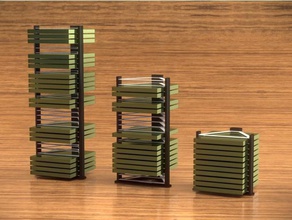 scaleable cd rack organization 3d print model - Mito3D