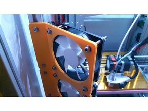 soporte ventilador de 80x80 - 45 profil 20x20 Impresora 3d accesorios el 3d print model - Mito3D