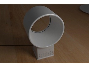 bladeless bureau de fan - tischventilator ventilateur dyson le 3d print model - Mito3D
