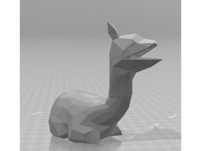 low poly llama decor cool low-poly lowpoly lama lowpolyllama remix remixed screaming ugly 3d print model - Mito3D