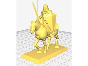 knight horseback toys & games 28mm 28mmscale boardgame boardgames chavales dnd miniature dungeons dragons fantasy fighter game gaming horse horses roleplaying rpg tabletop wargame wargaming 3d print model - Mito3D