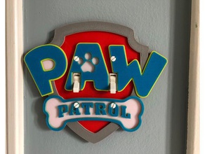 paw patrol 5 color light switch signs & logos pawpatrol 3d print model - Mito3D