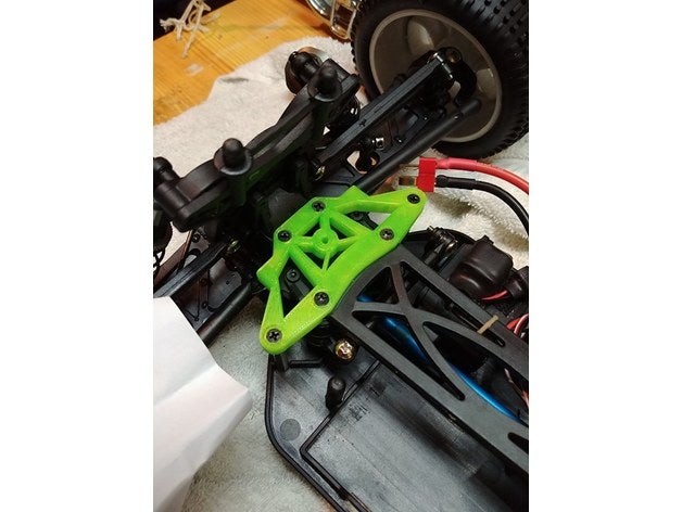 front upper chassis brace zd racing r c vehicles 10423 10427 brushless motor rc car 3D print model - Mito3D