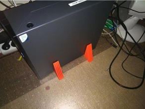 lenovo thinkstation desktop pc stand customizable computer mount customizer feet openscad 3d print model - Mito3D