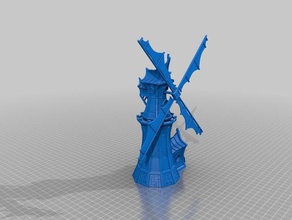 optimised fantasy windmill toys & games tabletop terrain 3d print model - Mito3D
