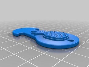 pineapple shopping cart key household supplies token 3d print model - Mito3D