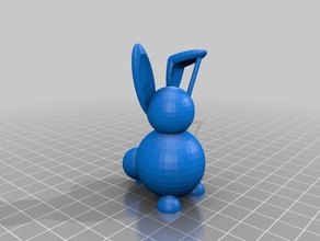 bunny modelleri sevimli Paskalya 3d print model - Mito3D