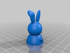 funny bunny bust toy & game accessories baby toys easter fun 3d print model - Mito3D