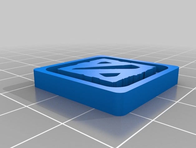 dota 2 portachiavi logo Stampa 3d prove dota2 keychain il 3D print model - Mito3D