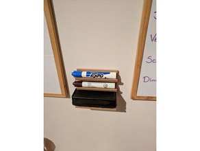 whiteboard pen eraser wall mount office 3d print model - Mito3D
