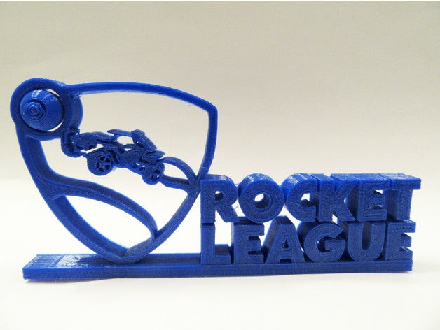 rocket league logo stand games 3D print model - Mito3D