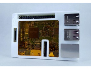 slim raspberry pi case finestra l'elettronica 3 b caso 3d print model - Mito3D