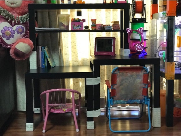 la mancanza di stack kit - tabella i bambini figurine La stampa 3d display ragazzi compiti a casa ikea tavola giocattolo del tavolino lack vernice pittura show-off impilabile tavolo per 3D print model - Mito3D
