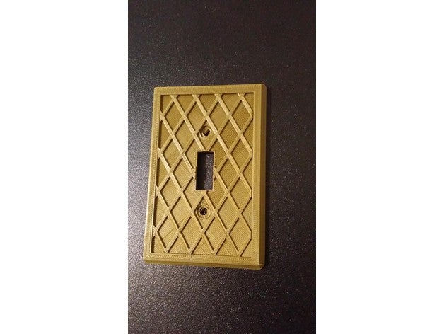 15 kinds vintage retro diamond grid lightswitch cover wall plate household light switch midcentury mount 3D print model - Mito3D
