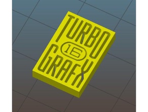 turbo grafik 16 logo video oyunları 16-bit oyun nec pc engine pce pcengine tg16 bir 3d print model - Mito3D