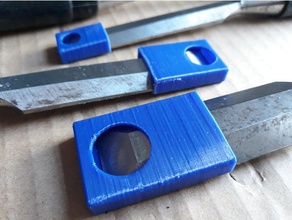 cincel protector - personalizable fácil de impresión herramientas mano 3d print model - Mito3D