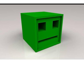 geometry dash inspired 20mm calibration cube games 3d print model - Mito3D