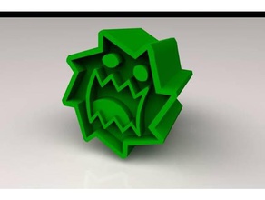 géométrie dash inspiré de 20mm d'étalonnage cube jeux 3d print model - Mito3D