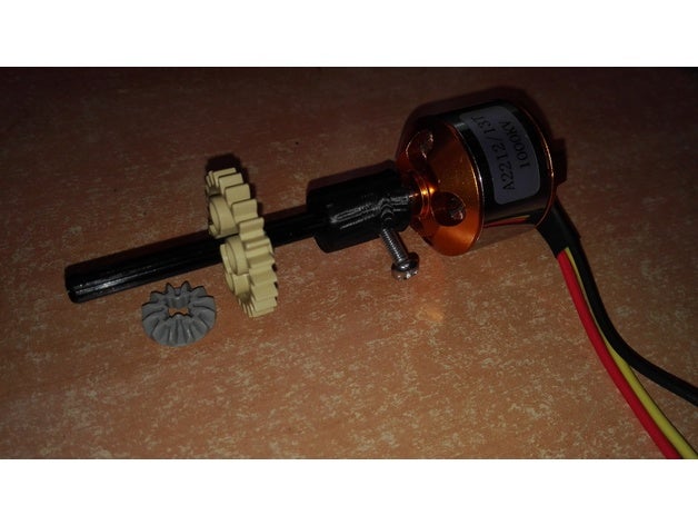 brushless-lego technic-adapter r c Fahrzeuge brushless lego technic motor 3D print model - Mito3D