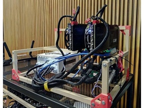 6 gpu de mineração do equipamento impressos em 3d peças computador 3d print model - Mito3D